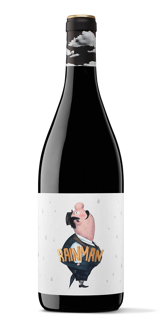 diseño de etiqueta vino Rainman